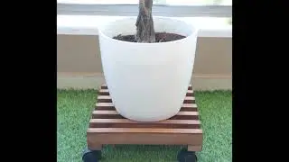 Porta macetas, base con ruedas  By @kuboocasa