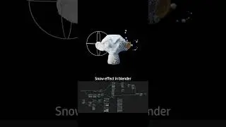 Snow effect in blender #b3d #blender3d #3dart #3dartist