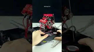 Mini V8 Engine Model in Action | Satisfying Tiny Engine Sounds | MiniTorque Lab #shorts