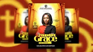 How To Make Professional Abundant Grace Church Event Poster for Social Media Design