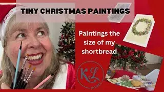Tiny Christmas Paintings #klartistic #foryou #recommended #relaxing #watercolor #100tinytreasures