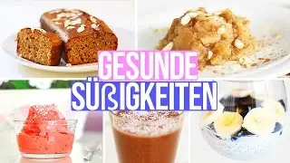 5 GESUNDE SÜßIGKEITEN Rezepte - Bananenbrot, Kokos Chia Pudding, Apfel-Zimt Kompott uvm!