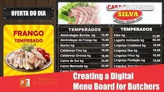 Digital Menu Board Creation for Butchery - Editable in PowerPoint