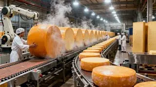 Inside a High-Tech Cheese Factory: From Fresh Milk to Giant Wheels (Full Process)