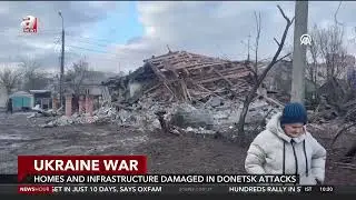 Homes and infrastructure damaged in Donetsk attacks