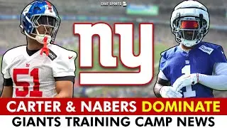 ABDUL CARTER & MALIK NABERS DOMINATE! NY Giants Training Camp News