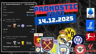 PRONOSTIC FOOT : Mes top 6 pronostic Football Aujourd'hui (DIMANCHE 14.12.2025)