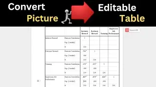 How to Convert a Picture into Editable Table in the MS Word Document | Step by Step Guide