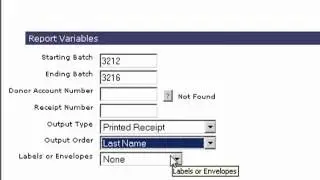 Receipts and Thank You Letters Demo