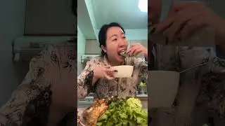 Mukbang fried fish wrap