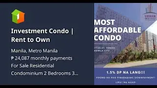Investment Condo | Rent to Own