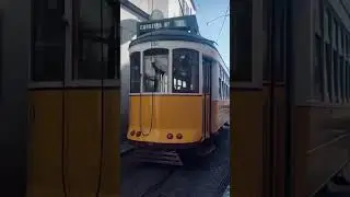 One of the beautiful retro trams of Lisbon, Portugal 🇵🇹 #trams #carris #retro