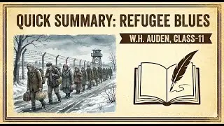 Refugee Blues by W. H. Auden | Class - 11 English Literature | WOVEN WORDS