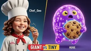 GIANT Cookie vs. TINY Cookie! 🍪 Which One Will Gobbler Eat? (Math Munchies)