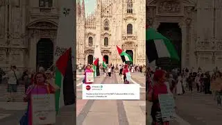 Italy protests for Palestine 🇵🇸 #italy #milan #duomomilano #palestine #freepalestine #palestine