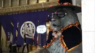 ハロウィンライオン像　日本橋三越