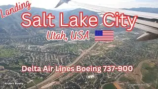 [4K] Stunning Approach & Landing at Salt Lake City SLC Utah #saltlakecity #utah