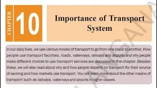 Importance of transport system | 7th Class | Text Book Reading Activity