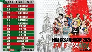 Retransmisión | FIBA 3x3 AmeriCup 2025 | Cuartos de Final | Baloncesto 3x3