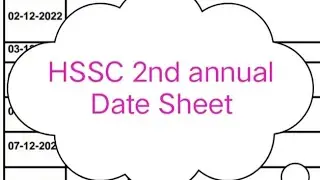 Intermediate 2nd annual examination 2022 date sheet