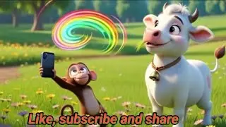 Sararty bander vs gay🐄🐒🙏🔥#viralvideo #cartoon #shortvideo #longvideo #funny #story #animalstory 🙏