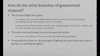 Consequences of the Principal Agent Problem