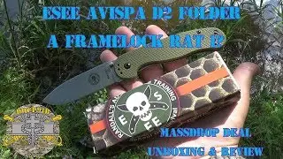 ESEE Avispa D2 Folder - A Framelock RAT 1? - Massdrop Deal Unboxing & Review