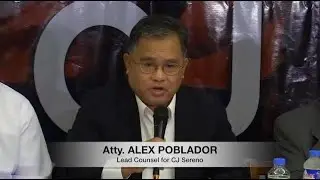 CJ Sereno's lead counsel statement on impeachment response