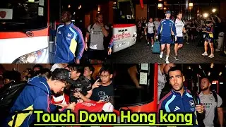 Arsenal full squad Touch down Hong Kong, gyokeres, zubimendi, maxdowman, harvertz, noorgard, madueke