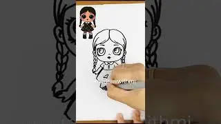 Chibi Wednesday Drawing Tutorial #chibiart #wednesday  #drawing