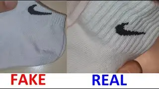 Nike Socks real vs fake. How to spot fake Nike everyday socks and stockings