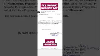 OSOU Assignment exam offline mode#osou #shorts