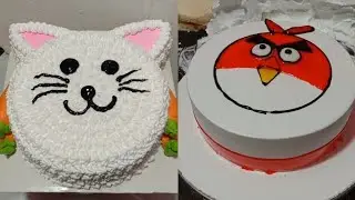 Top 2 (Faces)cake design || trending cake #roundcake #cakewala#cakeidea#cakedesien#cake kaise bante
