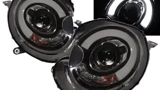 CrazyTheGod MINI COOPER R52 R55 R56 R57 R58 R59 06-13 2D/3D/5D Projector Headlight Black for MINI