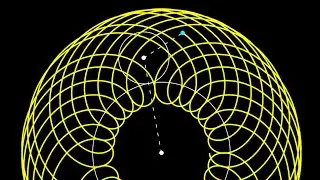 Prolate epicycloid animation, spirograph code for the animation in description.  #shorts