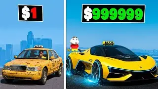 Franklin & Shinchan Unlocking $0 to $99,999,999 Taxi Supercar in GTA 5