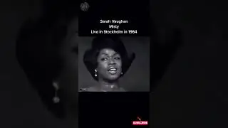 🎷#sarahvaughan #misty #errollgarner #jazzvocals #jazzpiano #jazzmusic #jazzappreciation #1960s)❤️