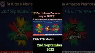 St Kitts vs GAW 15th T20 Match 2nd September 2023 | #jackpotmatch #CPL2023 #shortsfeed #shorts