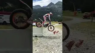Crazy Balance 💯🚀 #crazy #balance #motocross #trials #tricks #mx #fullsend #shorts