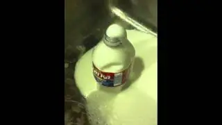 Hydrogen peroxide bottle volcano (elephants toothpaste)