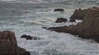 Pacific Ocean waves 🌊 pounding the Rocks 