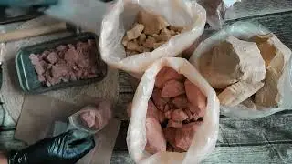 Packing clay orders live! South African Clay #clay #minerals #asmr #asmrsounds #pottery #clayasmr