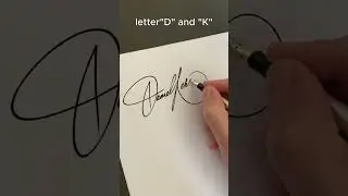 How to write the letter&ldquo;D&ldquo;and &bdquo;K&ldquo; #calligraphy lettering #calligraphy #art D and T#signature