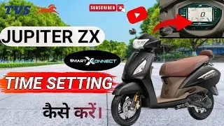 TVS Jupiter ZX smart Xconnect,blutooth, digital meter time set kaise kare.how to set time of Jupiter