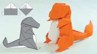 Easy Origami Charmander Pok&eacute;mon! 🔥 Perfect for Beginners (with Diagrams) | Henry Pham