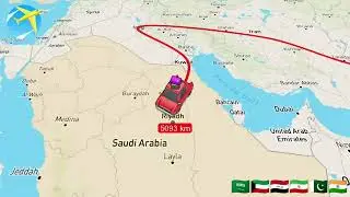 Route of ahmad Raza Paidal 🇮🇳 to Mecca 🕋