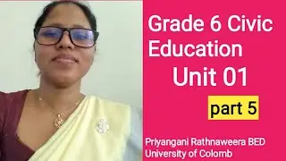 PRIYANGANI GEOGRAPHY and civic CLASS Live Stream  /Grade 6 CIVIC EDUCATION