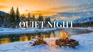 Calm Piano Music ❄️ Winter Forest Focus Fireplace