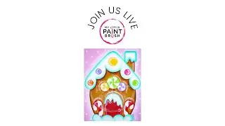 How to paint a Gingerbread House! Paint class for beginners! Step by step tutorial.