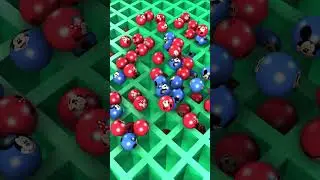Mickey and Minnie Mouse face ball falling(54)👍 #disney #fallingball